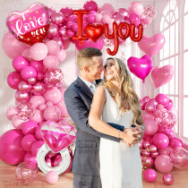 Valentine's Day Theme Party Balloon Set Wedding Announcement Hotel Decoration