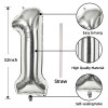 32 inch silver aluminum foil Number balloons 0-9, suitable for parties, weddings, anniversaries