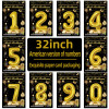 32 inch gold aluminum foil Number balloons 0-9, suitable for parties, weddings, anniversaries