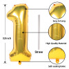 32 inch gold aluminum foil Number balloons 0-9, suitable for parties, weddings, anniversaries