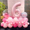 32 inch pink aluminum foil Number balloons 0-9, suitable for parties, weddings, anniversaries