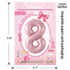 32 inch pink aluminum foil Number balloons 0-9, suitable for parties, weddings, anniversaries