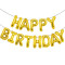 Gold Happy Birthday letters Balloon 16 inch Polyester Film Letter  Party Decoration Supplies