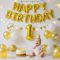 Gold Happy Birthday letters Balloon 16 inch Polyester Film Letter  Party Decoration Supplies