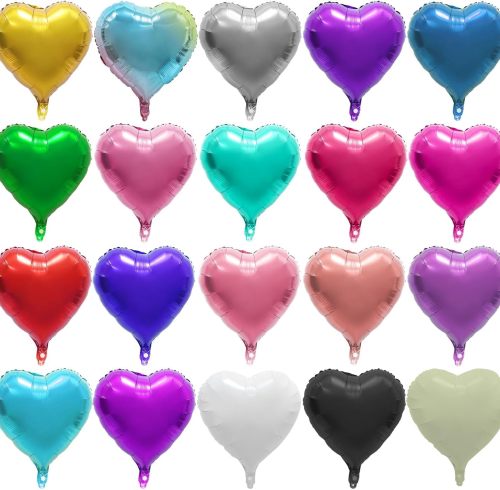 18 inch heart-shaped aluminum foil balloons for wedding decoration, love balloons, birthday balloons
