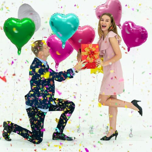 18 inch heart-shaped aluminum foil balloons for wedding decoration, love balloons, birthday balloons