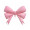 Matte white film bow in pink Matte white film bow in pink