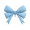 Matte white film bow in blue Matte white film bow in blue