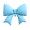 Large blue bow