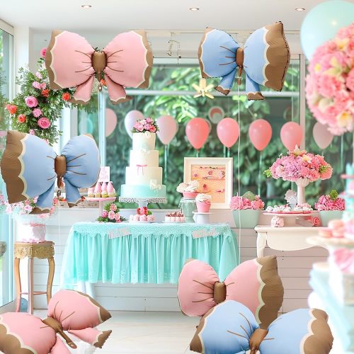 Bow Balloons,Bow Balloon Coquette Balloons for Bow Party Decorations Coquette Birthday Decorations
