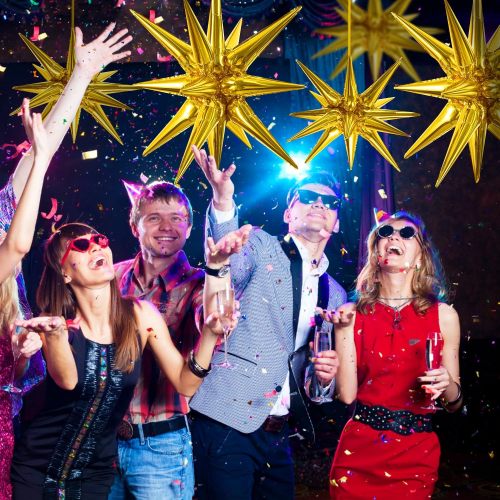 22 inch 4D star shaped explosion star balloon, used for party supplies Christmas, New Year, birthday