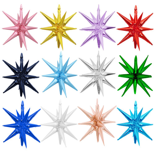 22 inch 4D star shaped explosion star balloon, used for party supplies Christmas, New Year, birthday