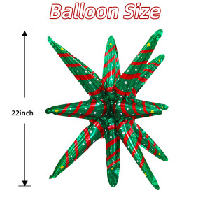 22 inch 4D star shaped explosion star balloon, used for party supplies Christmas, New Year, birthday