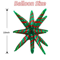 22 inch 4D star shaped explosion star balloon, used for party supplies Christmas, New Year, birthday