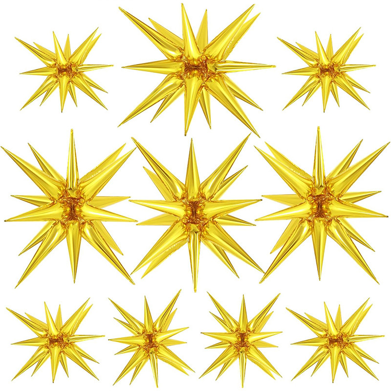 22 inch 4D star shaped explosion star balloon, used for party supplies Christmas, New Year, birthday