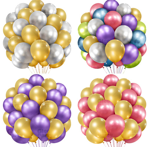 30PCS metal balloon set wholesale, birthday decoration, party decoration, high-end atmosphere