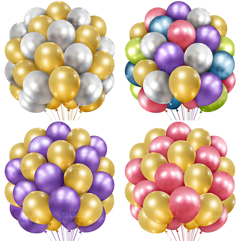 30PCS metal balloon set wholesale, birthday decoration, party decoration, high-end atmosphere