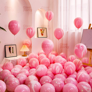 10 inch agate balloon set with 20PCS  thickened explosion-proof birthday scene decoration