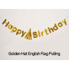 Birthday  Flags, birthday decorations, English hot goldfish tail  Flags