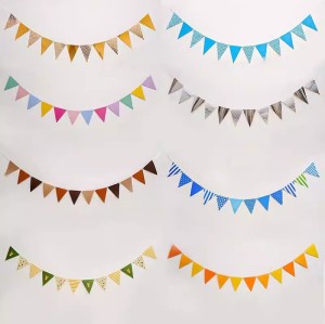 Birthday  Flags, birthday decorations, English hot goldfish tail  Flags