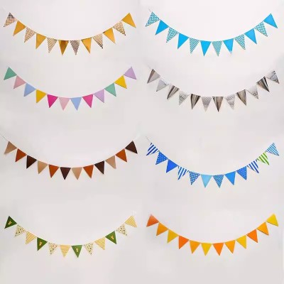 Birthday  Flags, birthday decorations, English hot goldfish tail  Flags