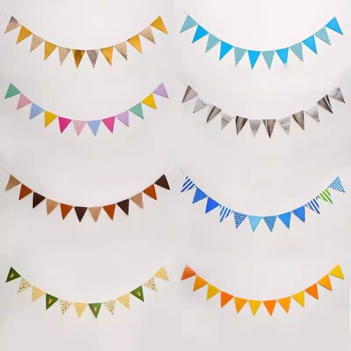 Birthday  Flags, birthday decorations, English hot goldfish tail  Flags
