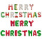Tellpet Merry Christmas Letter Balloons Banner, Christmas Backdrops for Photography, Red and Green