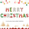 Tellpet Merry Christmas Letter Balloons Banner, Christmas Backdrops for Photography, Red and Green