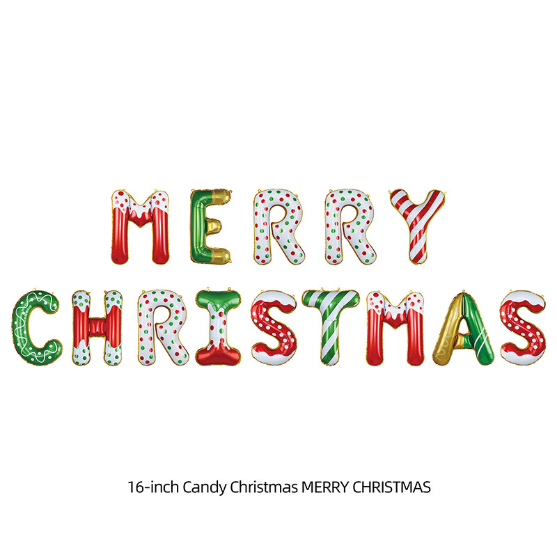 Christmas Letter Balloons Banner