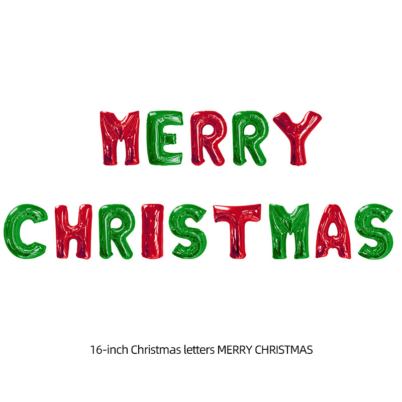 Christmas Letter Balloons Banner