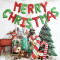 Tellpet Merry Christmas Letter Balloons Banner, Christmas Backdrops for Photography, Red and Green