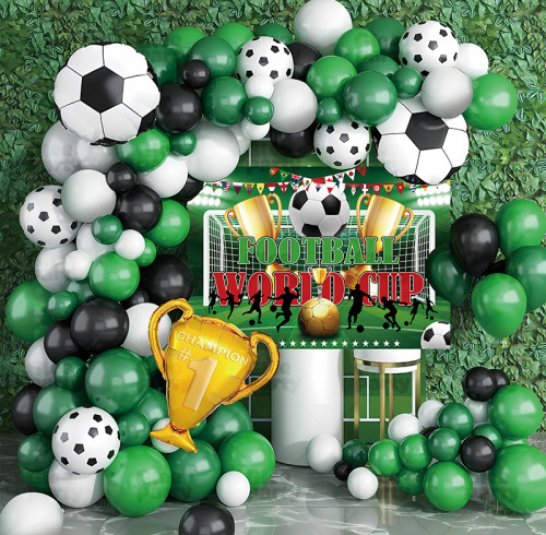 Soccer Balloon Set green balloon arch set,  for baby shower, birthday, football party decoration