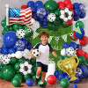Soccer Balloon Set green balloon arch set,  for baby shower, birthday, football party decoration