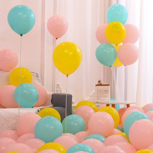 100 PCS 10inch balloon set wholesale macaron birthday party decoration accessories high-end feel