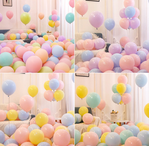 100 PCS 10inch balloon set wholesale macaron birthday party decoration accessories high-end feel