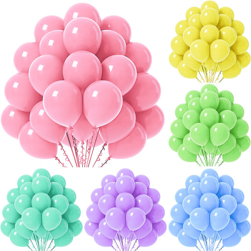 100 PCS 12inch balloon set wholesale macaron birthday party decoration accessories high-end feel