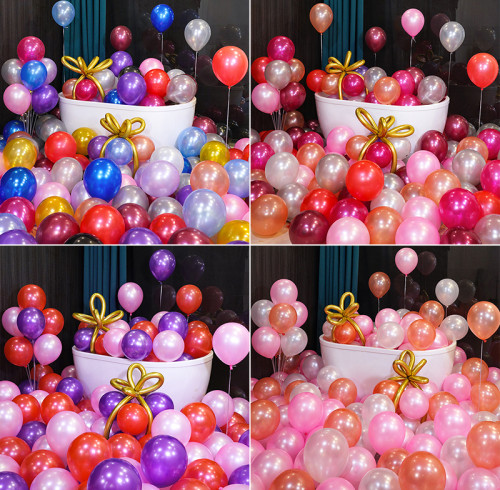 100 PCS 10inch Pearl balloon set wholesale  birthday party decoration accessories high-end feel