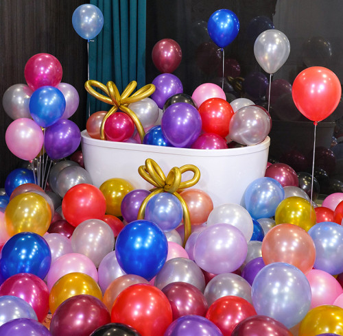 100 PCS 10inch Pearl balloon set wholesale  birthday party decoration accessories high-end feel