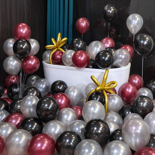 100 PCS 10inch Pearl balloon set wholesale  birthday party decoration accessories high-end feel