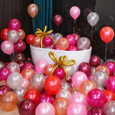 100 PCS 10inch Pearl balloon set wholesale  birthday party decoration accessories high-end feel