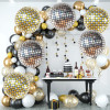 50PCS Disco Ball Balloon Silver Disco 22 inch Large 4D Round Party  Decoration