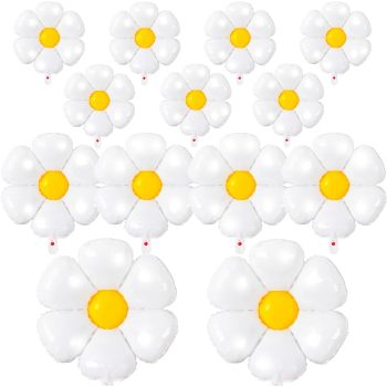 Daisy Balloons White Flower Balloon Daisy Themed  Birthday Wedding Party  Decoration Supplies