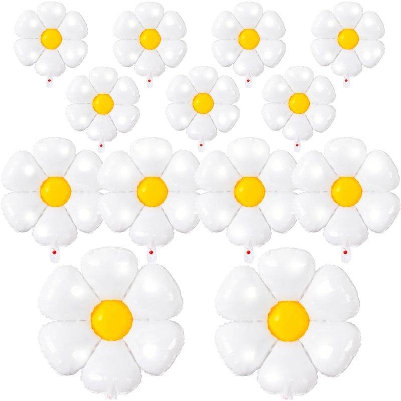 Daisy Balloons White Flower Balloon Daisy Themed  Birthday Wedding Party  Decoration Supplies