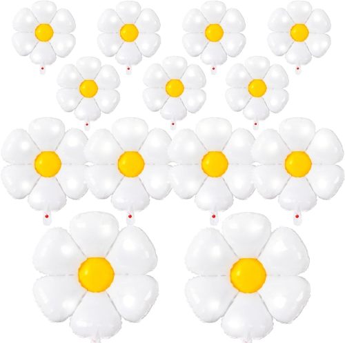 Daisy Balloons White Flower Balloon Daisy Themed  Birthday Wedding Party  Decoration Supplies