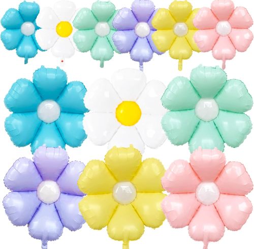 Daisy Balloons White Flower Balloon Daisy Themed  Birthday Wedding Party  Decoration Supplies