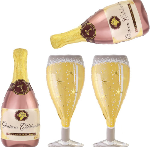 Giant Champagne Bottle (39 Inch) Foil Balloon | Party Decorations