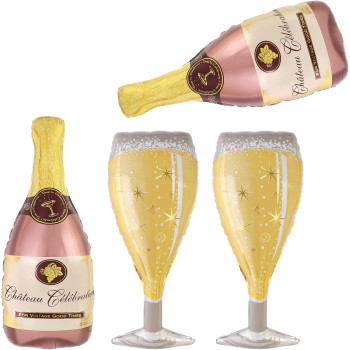 Giant Champagne Bottle (39 Inch) Foil Balloon | Party Decorations