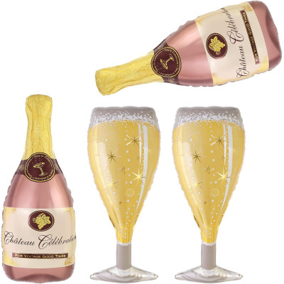 Giant Champagne Bottle (39 Inch) Foil Balloon | Party Decorations