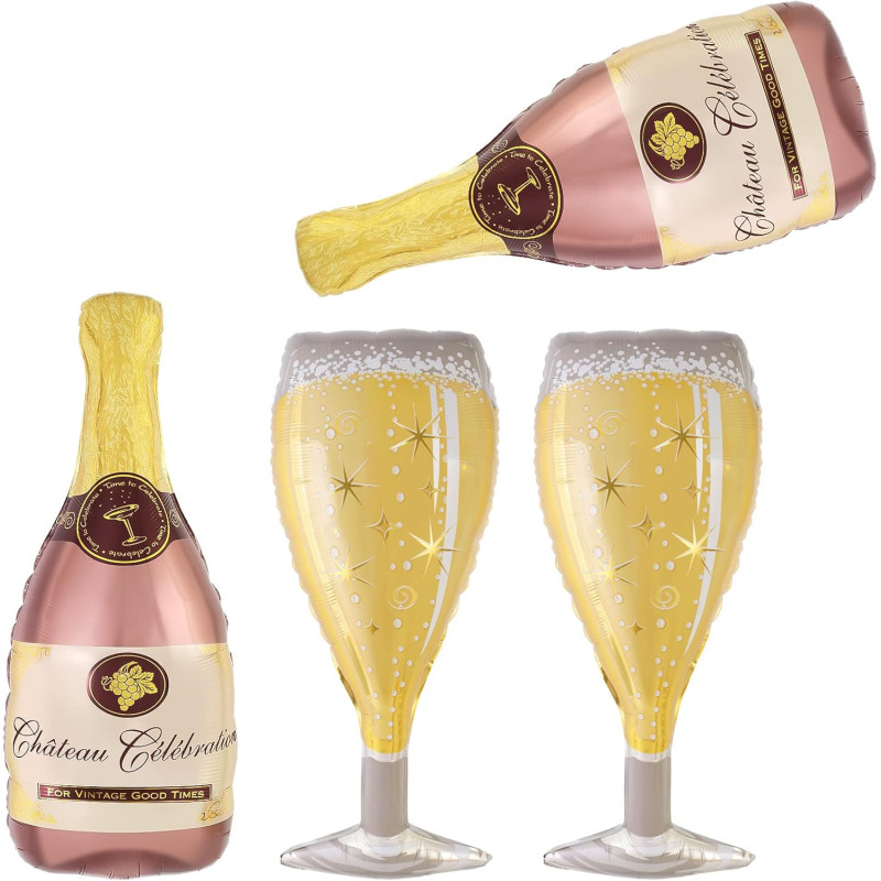 Giant Champagne Bottle (39 Inch) Foil Balloon | Party Decorations