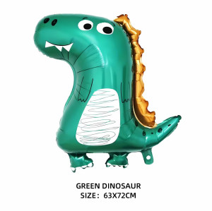 Crown Dinosaur Aluminum Foil Balloon Cute Cartoon Children's Birthday Supplies Party Decoration